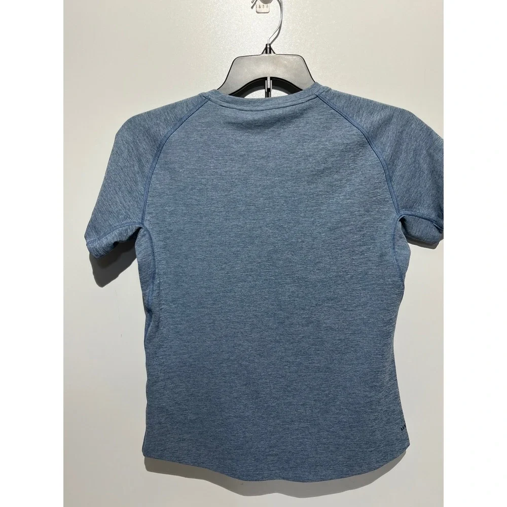 Adidas Aeroready Mens Training T-Shirt Heathered Blue Raglan Gym Top Size M